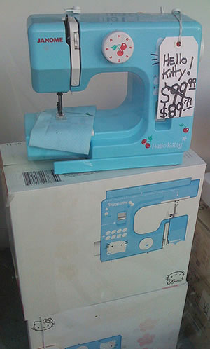 hello kitty sewing machine blue