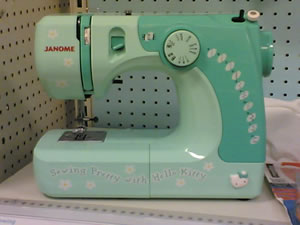 hello kitty sewing machine green