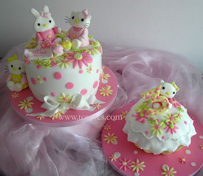 Hello Kitty Cupcakes Ideas. hello kitty with friends cake