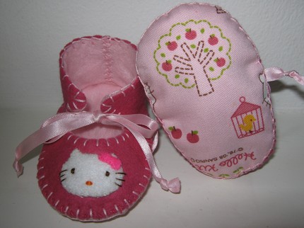 hello kitty baby booties. Courtesy of Funky Shapes