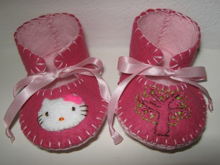 hello kitty baby booties. Courtesy of Funky Shapes