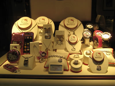 Hello Kitty Jewellery. hello kitty jewelry display